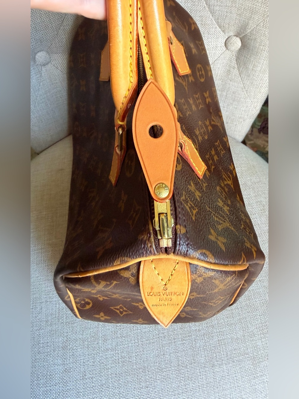 Louis Vuitton Speedy 30 Monogram Vintage Satchel Tote Bag TH1917 Lock Key Dusty - Picture 15 of 15